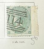 [Queen Victoria - Small White Control Letters in Corners, Tipe O]