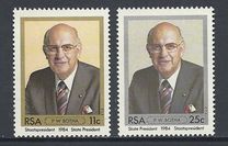 [Inauguration of President Botha, type UW]