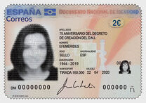 [The 75th Anniversary of the DNI - Spanish National Identification Document, type HCB]