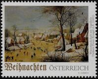 [Christmas - Winter Landscape with Bird Trap, प्रकार DUJ]