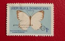 [Hurricane Inez Relief - Butterflies Stamps of 1966 Overprinted "PRO DAMNIFICADOS CICLON INES" and Surcharged Value, type OJ1]