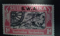 [South Africa Postage Stamps Overprinted "S.W.A", Scrivi AY1]