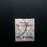 [Great Britain Postage Stamps Overprinted "BRITISH PROTECTORATE - OIL RIVERS", type A4]