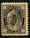 [Queen Victoria - Maple Leaf in Corners, type P]