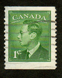 [King George VI - Inscription: "POSTES POSTAGE", տեսակ EJ]