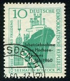 [Rostock Harbour Overprinted "Intriebnahme des Seehafrns Rostock", type OQ]