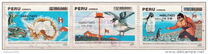 [The 2nd Peruvian Scientific Expedition to Antarctica - Unissued Stamps Surcharged, type AKE]