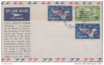[Airmail - Arrival of U.S. Peace Corps in Tonga, type FR]