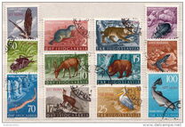 [Jugoslav Fauna - Yugoslav Stamps of 1954 in Changed Colors and Overprinted "STT VUJNA", tip CN]