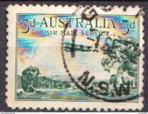 [Airmail - Airplane over Landscape, type F]