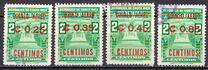 [Airmail - Fiscal Stamps Overprinted CORREO AEREO and Surcharged with New Value for Postal Use, type IG2]