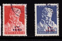 [The 10th Anniversary of the Death of Nikola Telsa - Yugoslav Postage Stamp of 1953 Overprinted "STT - VUJA", tegund BC]