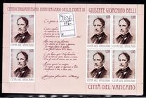 [The 150th Anniversary of the Death of Guiseppe Gioachino Belli, 1791-1863, tip BED]