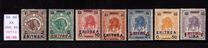 [Italian Postage Stamps Overprinted "ERITREA" in Dark Blue or Red & Surcharged, type W]
