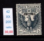 [Red Cross - Italian Postage Stamps Overprinted "ERITREA", тип M1]