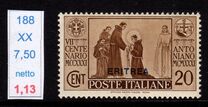 [The 700th Anniversary of Death of St. Anthony of Padua - Not Issued Italian Stamps Overprinted "ERITREA", type BD]