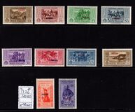 [Italian Occupation- Italian Postage Stamps No. 360-369 "PISCOPI", type K]