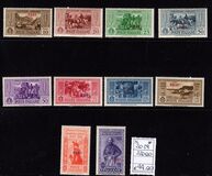 [Italian Postage Stamps No. 360-369 Overprinted "RODI", Tipi L]