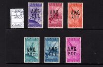 [Airmail - The 50th Anniversary of the Radio - Italy Postage Stamps of 1947 Overprinted "A.M.G.F.T.T.", type D]