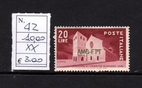 [Trieste Election - Italy Postage Stamp Overprinted "AMG-FTT", type N]