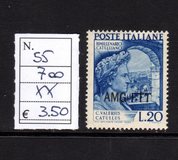 [The 2000th Anniversary of the Death of Catullus - Italy Postage Stamp Overprinted "AMG-FTT", type W]