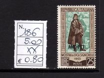 [Exhibition of the Works of Luca Signorelli - Italy Postage Stamp Overprinted "AMG-FTT", වර්ගය CO]