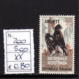 [The 10th Anniversary of Italy´s Resistance Movement - Italy Postage Stamp Overprinted "AMG-FTT", Tip CV]