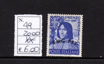 [The 500th Anniversary of the Birth of Lorenzo Medici - Italy Postage Stamp Overprinted "AMG FTT", වර්ගය T]