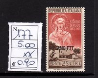 [The 700th Anniversary of the Death of St. Clare of Assisi - Italy Postage Stamp Overprinted "AMG-FTT", نوع CK]