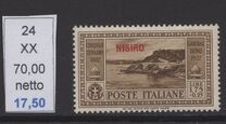 [Italian Occupation- Italian Postage Stamps Overprinted "NISIRO", Scrivi P]