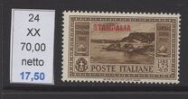 [Italian Occupation- Italian Postage Stamps No. 360-369 Overprinted "STAMPALIA", type P]