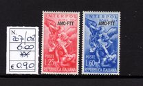 [The 23rd General Assembly of the International Criminal Police, Rome - Italy Postage Stamps Overprinted "AMG-FTT", type DA]
