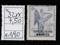 [Italian Postage Stamps Overprinted "SOMALIA ITALIANA" & Surcharged, type H3]