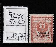 [Italian Postage Stamps Overprinted "SOMALIA ITALIANA", type T]