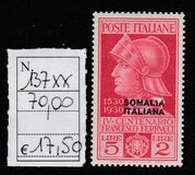 [Not Issued Italian Postage Stamps Overprinted "SOMALIA ITALIANA", Tip AD4]