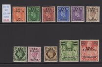 [Great Britain Postage Stamps Overprinted "B.M.A. SOMALIA" & Surcharged, type A]