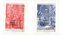 [Founding of the Hospital of St. John overprinted "AIUTI UMANITARI AL RUANDA", type VI]
