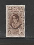[Airmail - The 50th Anniversary of the Death of Giuseppe Garibaldi - Italian Postage Stamps Overprinted "POSTE COLONIALI/ITALIANE", type O]