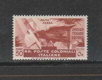 [Airmail - The 50th Anniversary of Colony of Eritrea - Eagle and Airplanes, type U]
