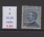 [Italian Postage Stamps Overprinted "CASTELROSSO", type C]