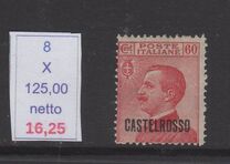 [Italian Postage Stamps Overprinted "CASTELROSSO", type C1]