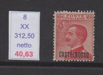 [Italian Postage Stamps Overprinted "CASTELROSSO", type C1]
