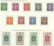 [Issues of 1949 but portrait of Queen Elizabeth II facing left and New Royal Cypher, tip AT]