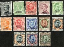 [Italian Postage Stamps Overprinted "SOMALIA ITALIANA", type T]