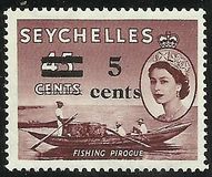 [Issue of 1954 Surcharged 5 Cents and Bars, type AS]