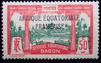 [Issues of 1911-22 in New Colors - Inscription "AFRIQUE EQUATORIALE FRANCAISE" - Libreville, Scrivi P17]
