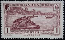 [Colonial Drawings - Timber Raft on the Ogowe River, type AE]