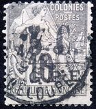 [French Colonies- General Issues No. 48 & 58 Surcharged, type D]
