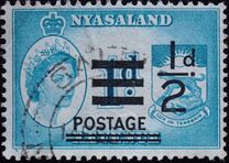[Nyasaland Postage Stamps Overprinted "POSTAGE", Tipe AJ]