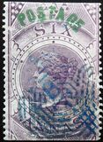 [Queen Victoria, 1819-1901 - Overprinted "POSTAGE" in Green, 类型 G]